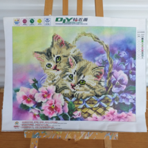 Completed diamond painting Cats  wall home decor  art wall  hanging - £14.96 GBP