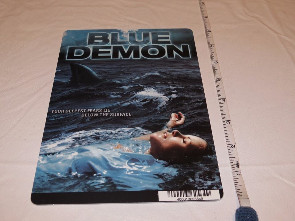 Blue Demon shark RARE movie mini POSTER collector backer card 8x5.5 inch... - $6.83