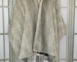 Iman™ ~ Gray ~ Silver ~ Faux Fur ~ 21&quot; x 68&quot; ~ Shawl ~ Wrap ~ One Size - $59.84