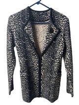 Carlisle Womens Knit Jacket  Black Size S Tan Long Sleeved Mob Wife - $49.12