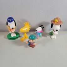 Peanuts Toy Lot Baseball Player Camper Snoopy Easter Snoopy Charlie Brown - $12.98