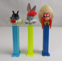 Lot of 3 Looney Tunes Pez Dispensers Yosemite Sam, Bugs Bunny, &amp; Sylvester (C) - £7.60 GBP