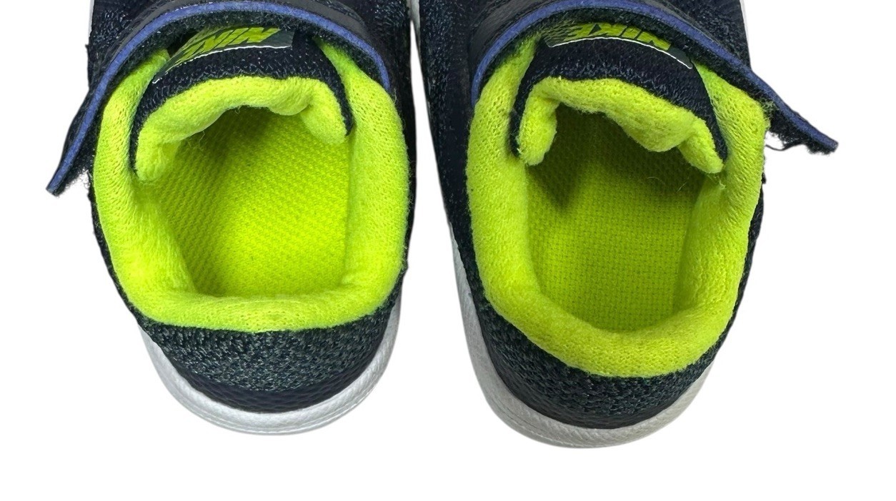 Nike Revolution 3 Baby Boys Sneakers Athletic Shoes Navy Blue Neon Yellow Sz 2C Item image 7