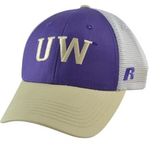 Washington Huskies NCAA Russell Athletic Meshback Team Logo Snapback Hat - $18.04