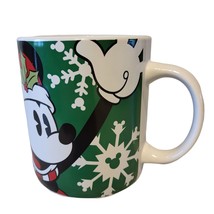Mickey Mouse Christmas Coffee Mug Cup Disney Galerie Oversize Green 24 O... - $15.67