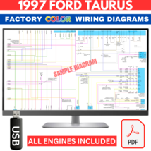 1997 Ford Taurus Complete Color Electrical Wiring Diagram Manual USB - $24.95