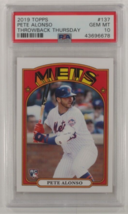 2019 Topps Pete Alonso Throwback Thursday Edition PSA 10 Gem Mint #137 - £77.87 GBP