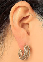Braided hoop earrings thumb200