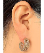 Gold hoop earrings, 14k yellow gold earrings, braided woven gold earrings - €734,53 EUR Gold hoop earrings, 14k yellow gold earrings, braided woven gold earrings - €734,53 EUR