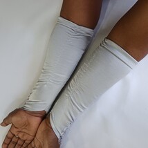 Sexy Women's Nylon Spandex Blend Fingerless Stretch Gray Gloves - One Size image 11