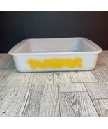 Glasbake Ovenware Casserole 8 “ Yellow Daisies Square - £14.41 GBP