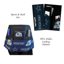 NFL Dallas Cowboys Helmet Server Book and Apron Set  - £31.37 GBP