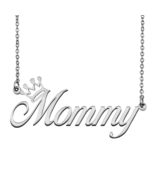 Mommy Name Necklace Tag with Crown for Best Friends Birthday Party Gift - $15.99