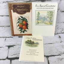Hallmark Happy Birthday Grandfather Greeting Cards Lot Of 3 With Envelopes - $9.89
