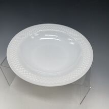 Vintage Federal Milk Glass Heat Proof 8&quot; Soup Bowl White MCM Rimmed - $23.17