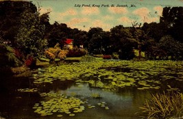 Lily Pond Krug PARK-ST. Joseph MO-ANTIQUE 1911 Postcard BK53 - £3.16 GBP