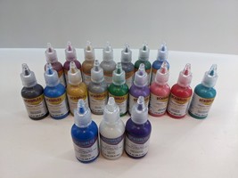 20 x 1oz Bottles Scribbles 3D Fabric Paint - Indescent, Glitter, Crystal... - £11.00 GBP