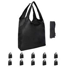 10 Pack Durable Folding Large Kitchen Reusable Shopping Bags With Handles Bulk,  - £22.13 GBP