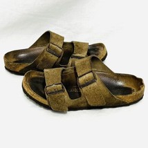 Birkenstock Arizona Two Strap Brown Leather Sandals Womens Size US 6 EU 37 - £17.11 GBP