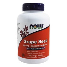 NOW Foods Grape Seed Antioxidant Standardized Extract 100 mg., 200 Veg Caps - £20.53 GBP