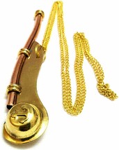 Nautical Collectible Nautical Brass Whistle with Chain Polished Replica - $14.24