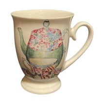 STECHCOL Mug Gracie China Bone Teapot Design Pedestal Coastline Designs Cup - $17.82