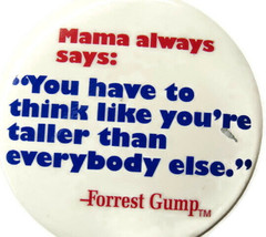 Forrest Gump Collectable &quot;Mama Always Says...&quot; Badge Button Pinback Vintage - £11.60 GBP