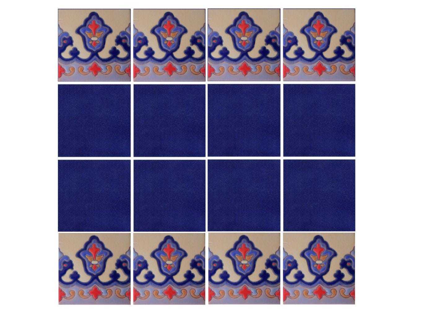 Ceramic High Relief Border  Tiles Handcrafted  - Sevilla -  (you select the size Item image 3
