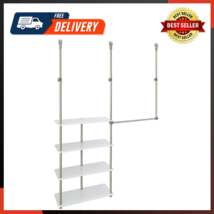 55300 Closet Maximizer With (4) Shelves And Double Hang Rod, Tool Free A... - $110.86