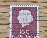 Netherlands Stamp Queen Juliana 10c Used Brown - £1.48 GBP