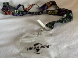 NEW Universal Studios Mardi Gras Lanyard 2020 W/ ID Holder Purple Green ... - €12,24 EUR
