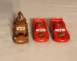 Lightning Mcqueen &amp; Tow Mater Disney Pixar Diecast Car  3&quot;, Lot of 3 - Thailand - £10.09 GBP