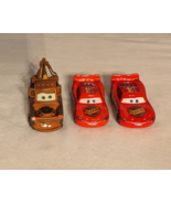 Lightning Mcqueen &amp; Tow Mater Disney Pixar Diecast Car  3&quot;, Lot of 3 - T... - £9.90 GBP