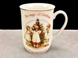 Holly Hobbie Porcelain Christmas Keepsake Mug, &quot;Magic of Christmas is Sharing&quot; - £11.71 GBP