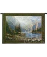 53x38 MOUNTAIN HEIGHTS Lake Trees Nature Tapestry Wall Hanging  - £126.48 GBP