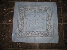 AES Wholesale Lot 3 22&quot;x22&quot; Paisley Light Blue Bandana - £3.32 GBP