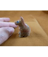 (Y-DOG-GE-24) little tan German Shepherd DOG small gem stone SOAPSTONE f... - $11.77 CAD