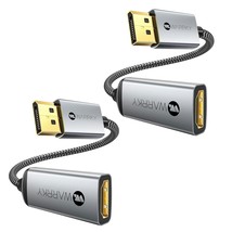 Displayport To Hdmi Adapter 2-Pack (4K, Uhd), [24K Gold-Plated, Slim Aluminum Sh - £28.10 GBP