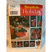 Simplicity Holiday Tree Skirt Stocking Ornaments Sewing Pattern 7365 - U... - $10.88