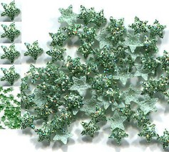 Glitter Stars Rhinestuds iron-on hot-fix 5mm Pine Green 2 Gross 288 Pieces - £5.15 GBP