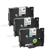 3Pk Black On White Label Tape Compatible With Brother Pt-D200 12Mm - $17.99