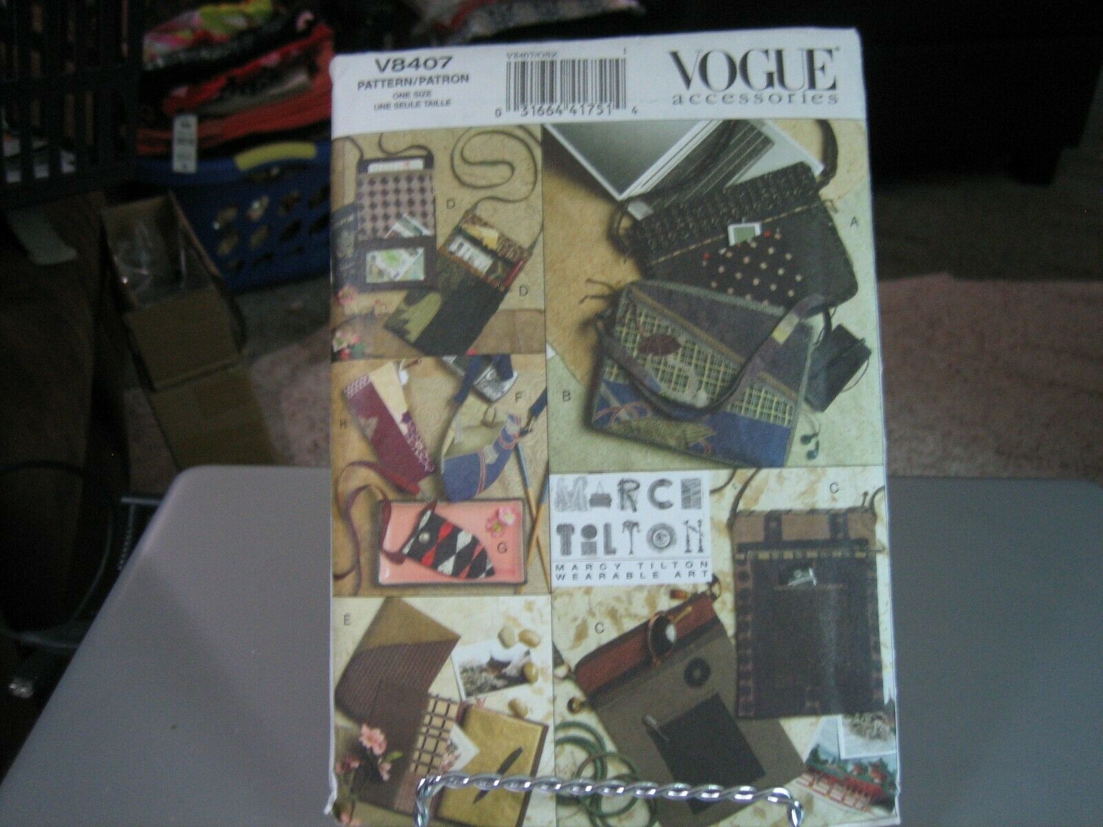 Vogue Marcy Tilton V8407 Bags, Eyeglass Case & Journal Cover Pattern - $19.56