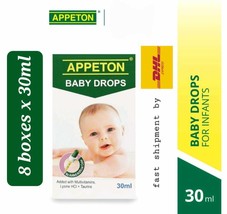 Appeton Multivitamin Baby Infant Drops for Babies Weight Gain Growth 8x30ml- DHL - £146.83 GBP