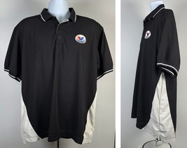 Valvoline Oil Embroidered Logo Polo Shirt Mens XL Polyester Black - $32.62