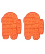 2 Pack Push Popping Bubble Sensory Fidget Toys, Silicone Stress Reliever 6&quot; - $17.58 CAD