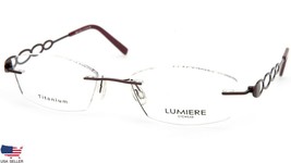 New Lumiere Eyewear Italy 8002 COL.2 Burgundy Eyeglasses Rimless 51-19-138 B30mm - £44.19 GBP