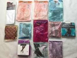 Lot of 12 mixed brands Pantyhose NIB Old stock Control Top Silkies, etc - £15.60 GBP