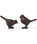 BRASSTAR Rustic Cast Iron Bird Statue Farmhouse Home Garden Decor Collec... - $50.62