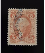 1862 5c Shaw &amp; Brothers, World's Largest Leather Co. Washington R24c Cer... - $5.99