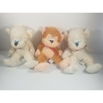 Monkeys Lot of 2 Ecru and 1 Tan Plush Tony Toy 9&quot; - $7.98